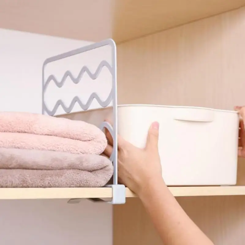 Creative Wardrobe Cabinet Partition Desktop Divider Storage Shelf Holder Kitchen Organizer Bedroom Closet Organizer Shelf