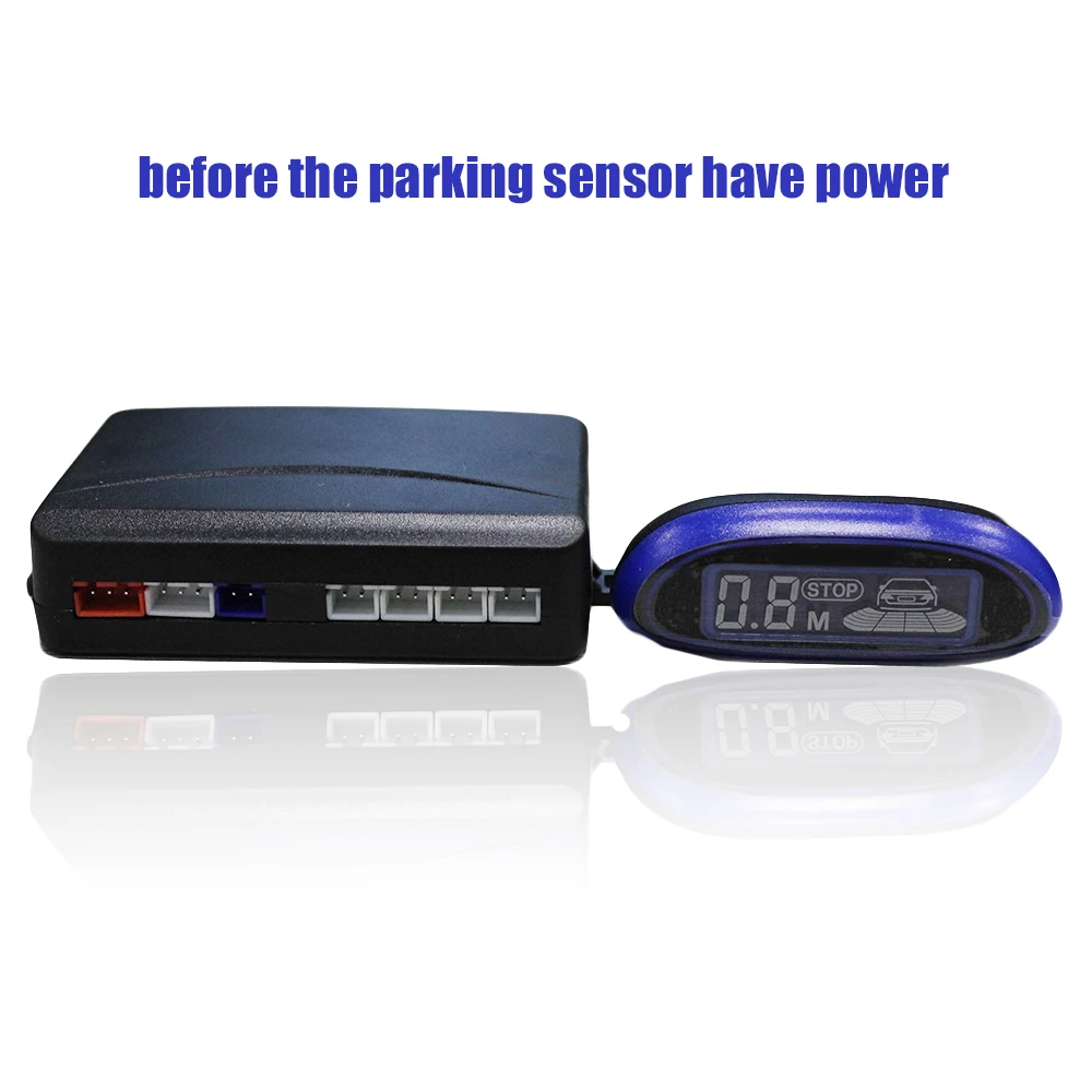 New Parking Sensor Blue Screen Car Assistance 4 Sensors And Led Display Reverse Backup Radar Monitor Detector System | Автомобили и