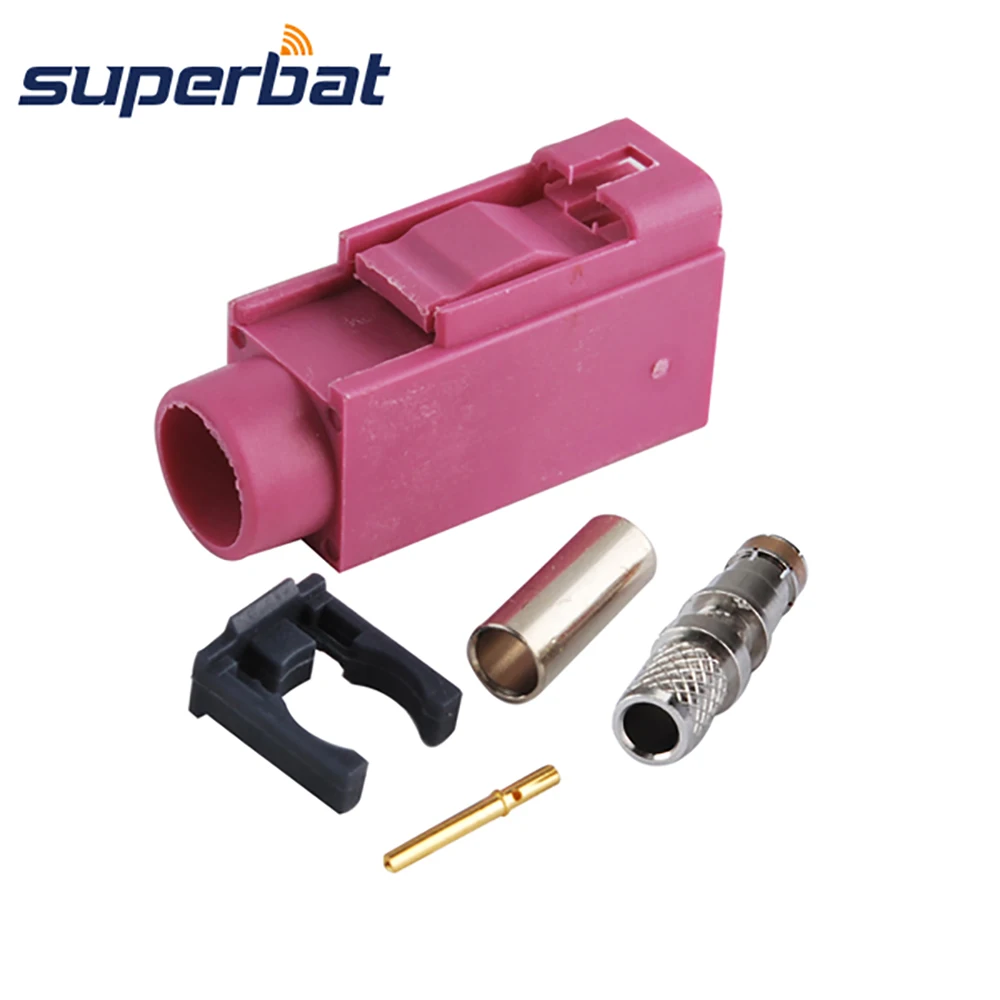 Superbat Fakra обжимной гнездовой разъем Код H фиолетовый для радиоуправляемого