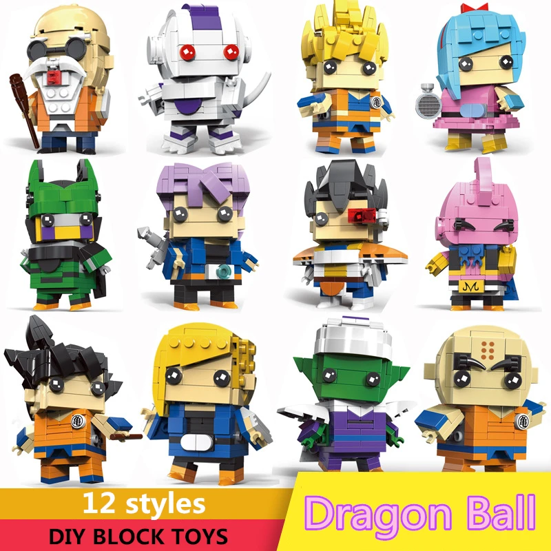 Новинка комплекты супергероев Dragon Ball Z Legoinglys кирпичные головки Brickheadz модель