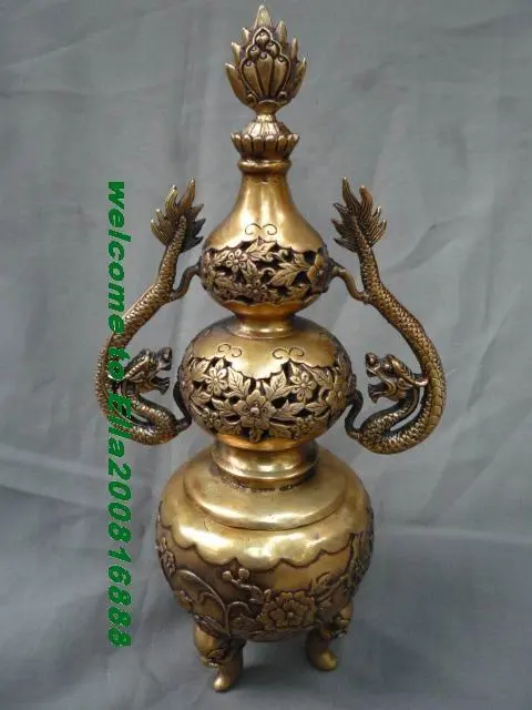 Сборная печь для благовоний с драконом из серебра династии Мин (искусственная