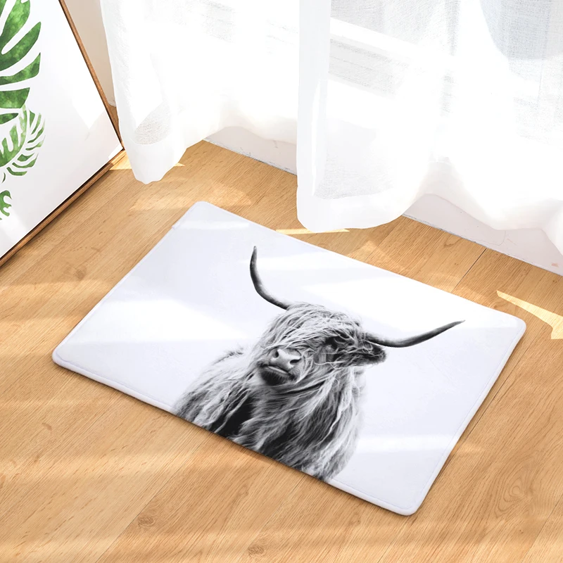 Модные коврики с мультяшным принтом Противоскользящие для ванной кухни домашние