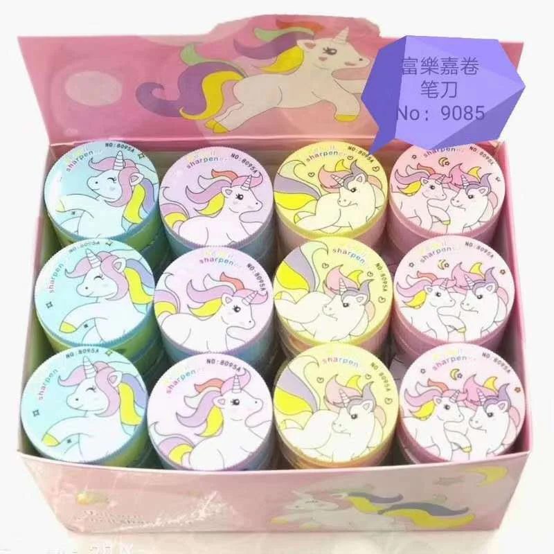 Милая точилка для карандашей с одним отверстием, Kawaii флеш-накопитель в виде единорога, точилки для девочек, подарки, школьные принадлежности, корейские канцелярские принадлежности