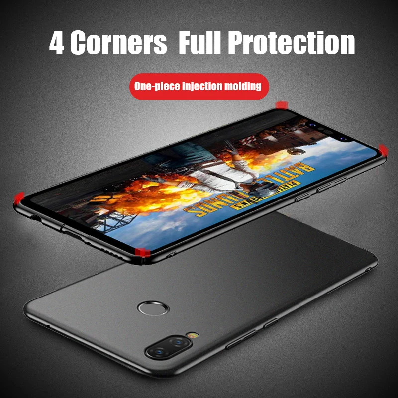 MAKAVO for Huawei Y6 2019 Case Slim Fit Matte Hard Back Cover Phone Cases Fashion Women Coque Fundas |