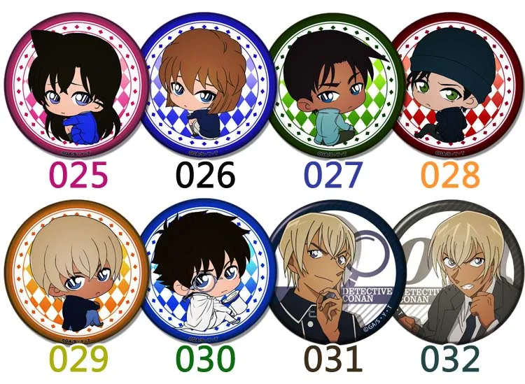 ZXFJXR 58 мм аниме detective conan чехол с закрытой брошью в виде Джимми Кудо значки для