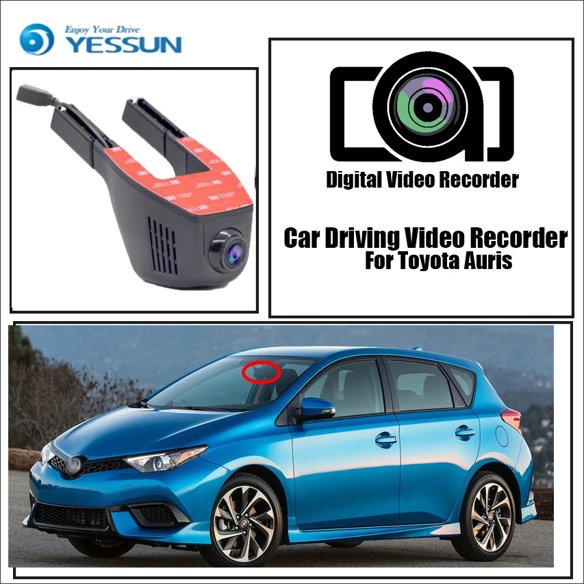 Видеорегистратор YESSUN для Toyota Auris Wi Fi 96658 дюйма FHD 1080P|dash cam night vision|black boxfhd 1080p |