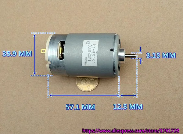 Диамтер 36 мм Mabuchi 553 двигатель постоянного тока RT-553SF DC220V 16000 об./мин высокоскоростной двигатель для электрического инструмента