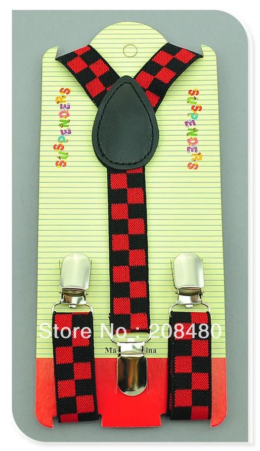 Подтяжки детские в клетку/шахматную клетку 2 5x65 см|kids suspenders|elastic bracesbraces suspenders |