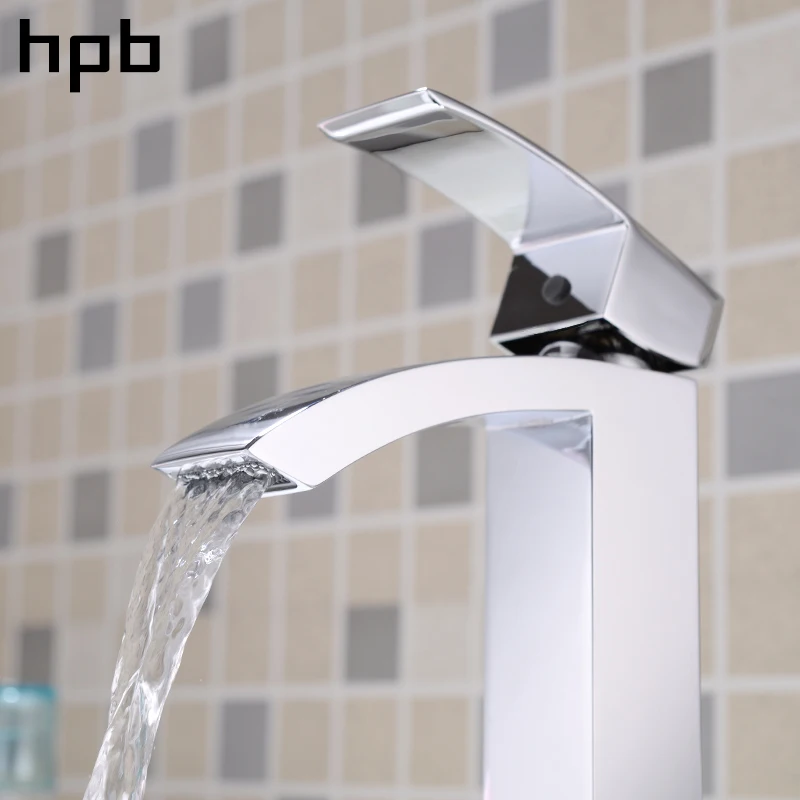 HPB хромированный смеситель для раковины с одной ручкой ванной водопроводный кран