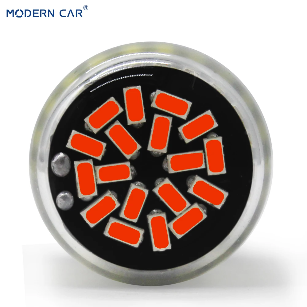 Современный автомобильный T20 7440 W21W светодиодный лампы 3014 144smd светодиодный CanBus 1156 BA15S P21W BAU15S PY21W светодиодный светильник для автомобилей сигнала поворота светильник желтый