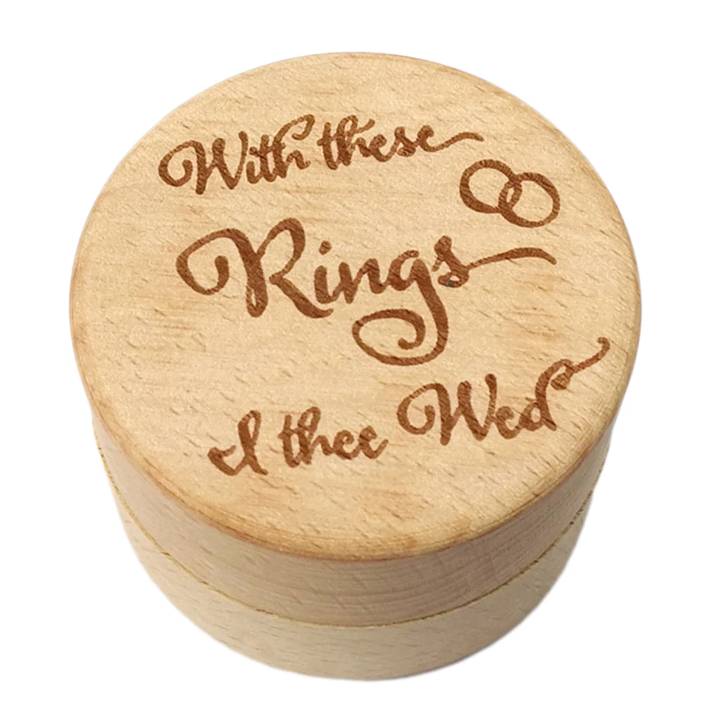 Wooden Ring Box Personalized Rustic Wedding with Delicate Pattern Letters for Earrings Necklace Jewelry Gifts | Украшения и