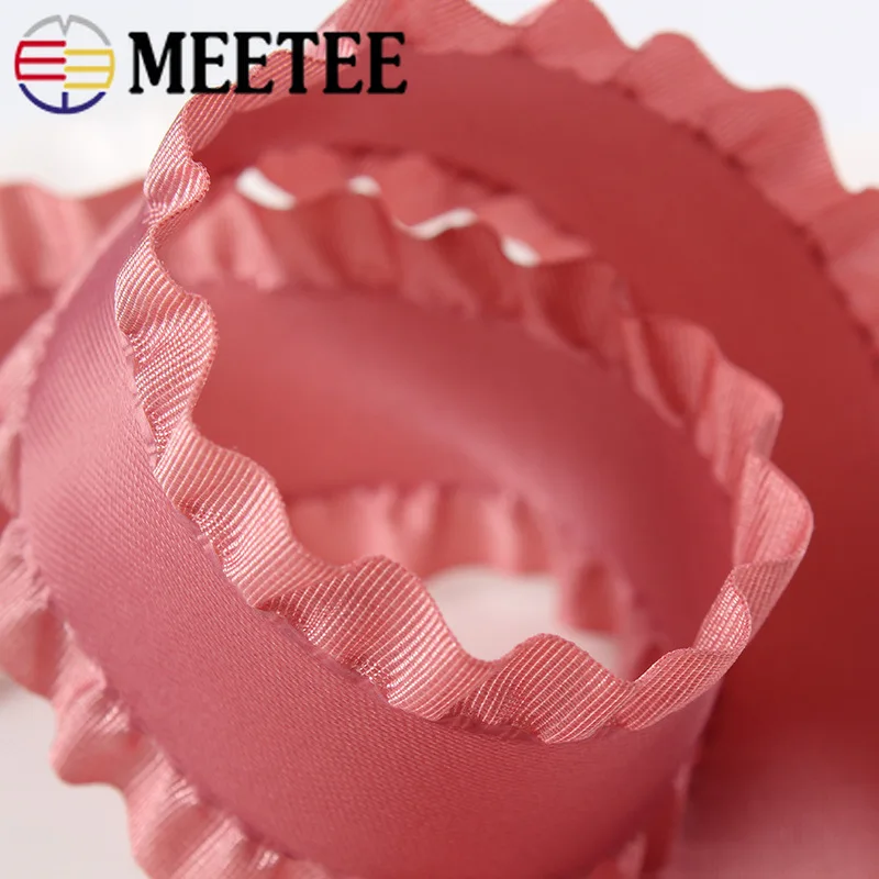 Пояс Meetee из полиэстера и сатина с гофрированными лентами 10 ярдов 25/38 мм ручная