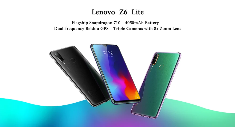 Lenovo Z6 Lite с глобальной прошивкой, 6 ГБ, 64 ГБ, OTA Snapdragon 710, Восьмиядерный мобильный телефон, 16 МП, тройная камера, полный экран, 4050 мАч, смартфон