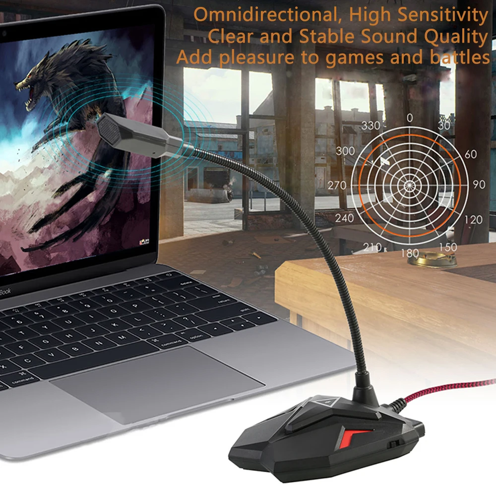 Профессиональный USB игровой микрофон для настольного компьютера микрофонный