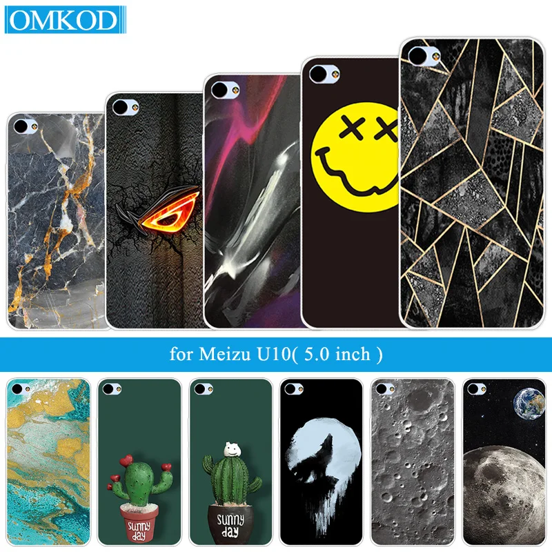 Силиконовый чехол для Meizu U10 из мягкого ТПУ 5 0 &quotдля кактус Fundas сумка мобильного