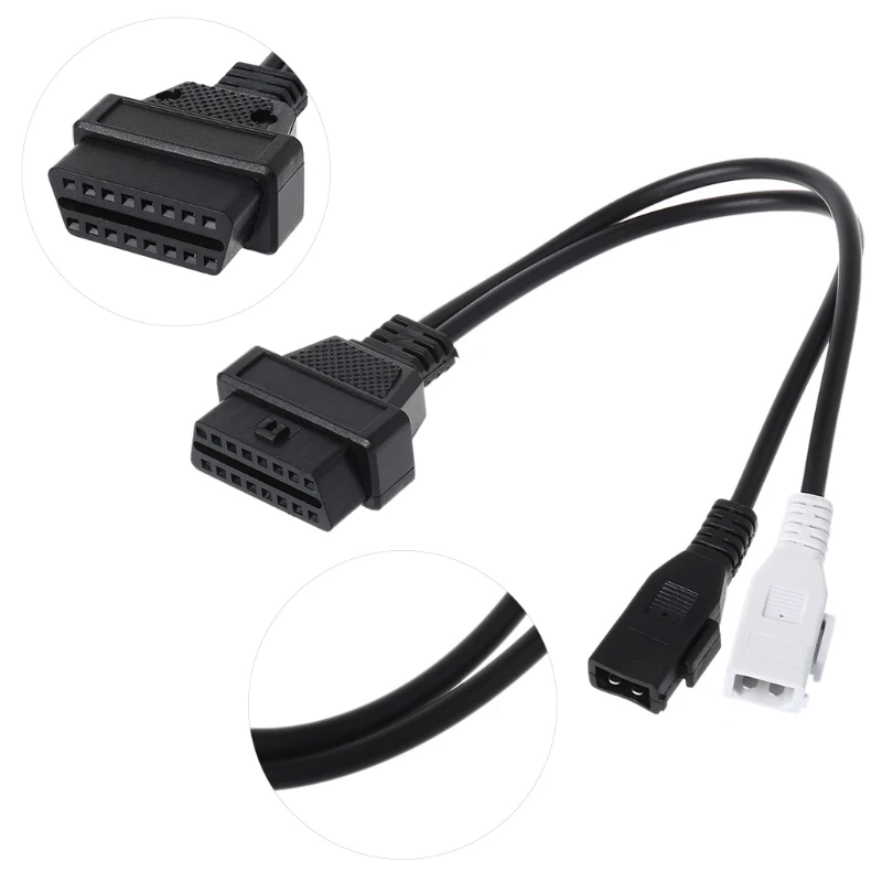 16 контактный женский диагностический разъем OBD2 2X2 адаптер VAG кабель для VW AudiT