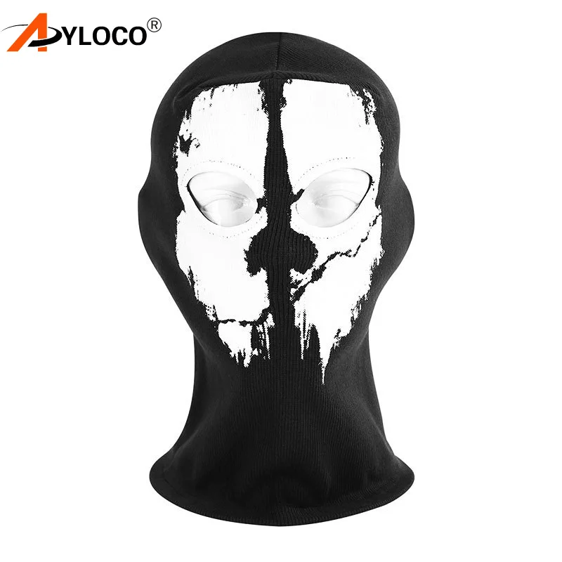 Мотоциклетная Балаклава CS призрачный капюшон череп тактическая маска на