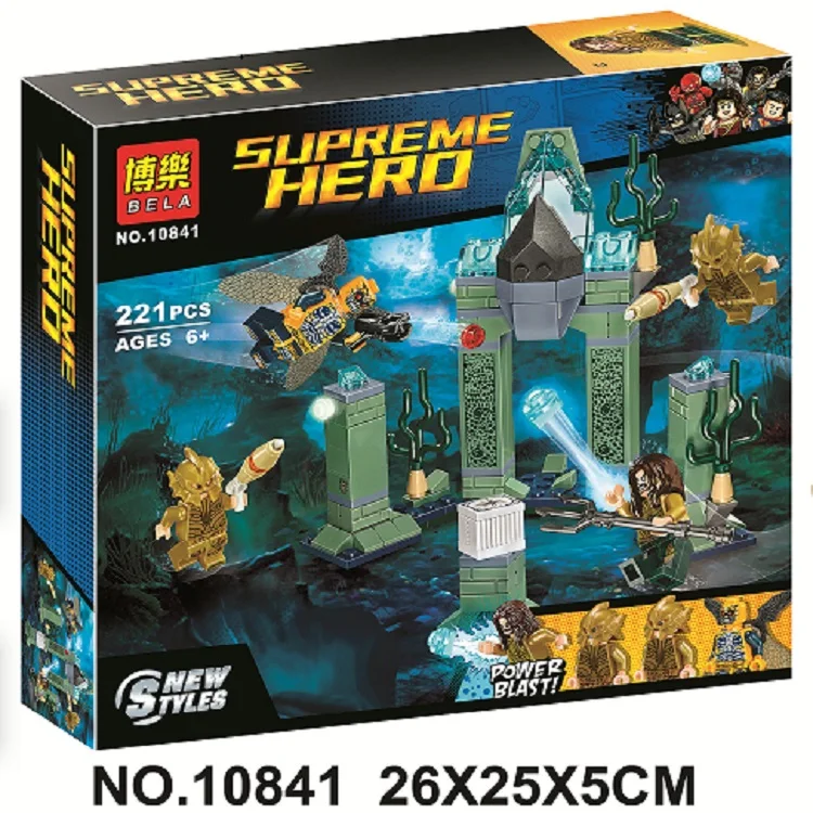 10841 Marvel Мстители DC Супер Герои Aquaman batch Of Atlantis строительные блоки кирпичная