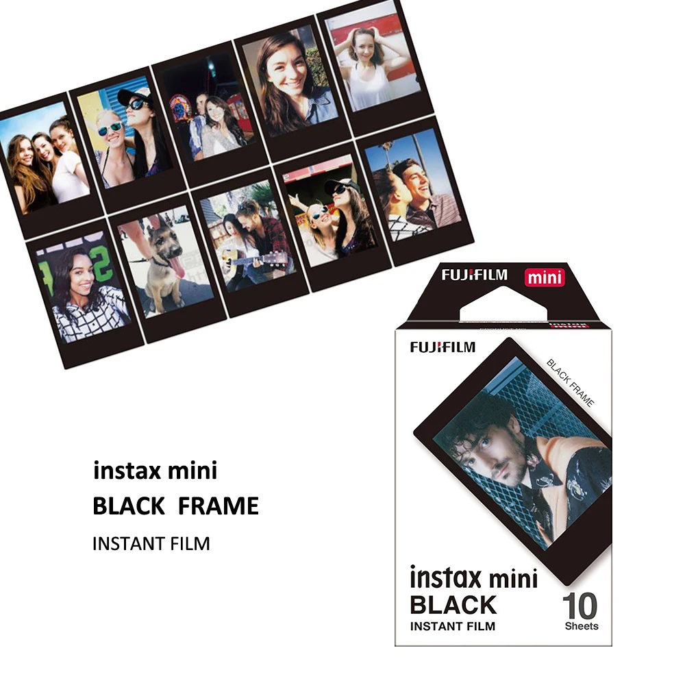 20 листов подлинной Fujifilm Instax Mini 8 черная рамка пленка для Instant Mini 9, NEO Classic 90, 70, 25, 50s, фото камера SP-2 (art.: 7a2fcc799) - 7a2fcc799