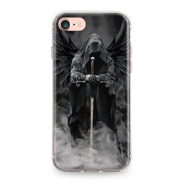 7602 Для Iphone 4, 4S, 5, 5S, SE, 6, 6 S, 7, 8 Plus, X, XR, XS Max, TPU, мягкая задняя крышка, крутой, персональный, уличный, с рисунком черепа, силиконовый чехол для телефона - Цвет: 7602