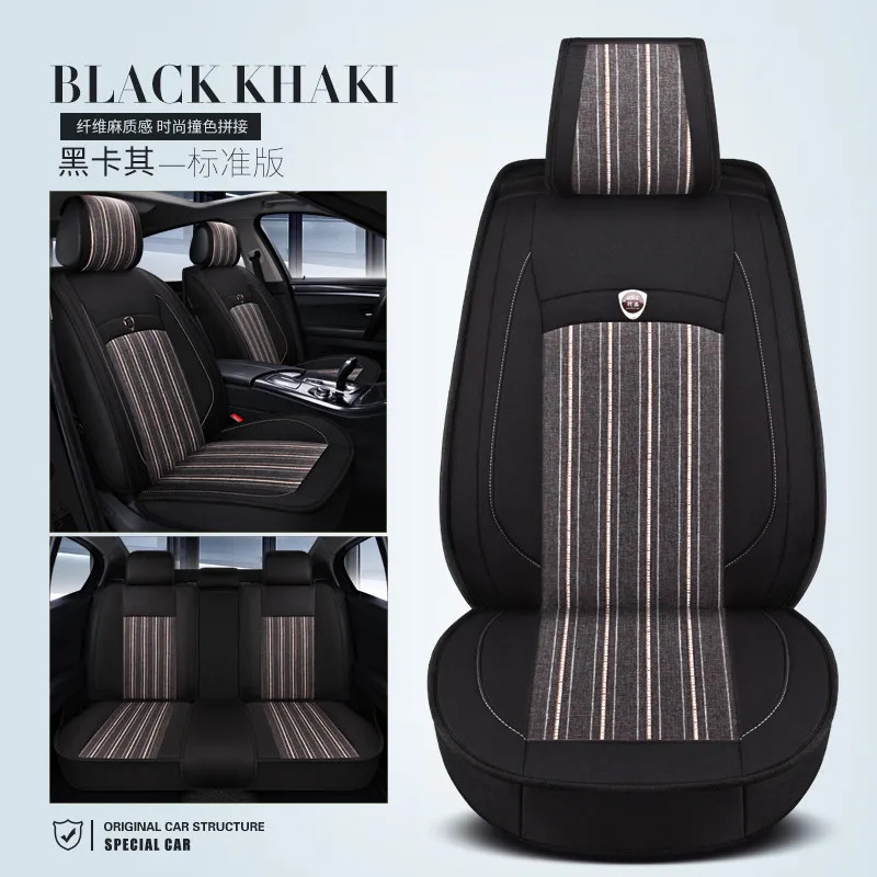 black Автомобильные чехлы для сидений Автомобильные аксессуары для nissan navara d40 patrol y61 y62 primera p12 qashqai j10 j11 rogue - Название цвета: black