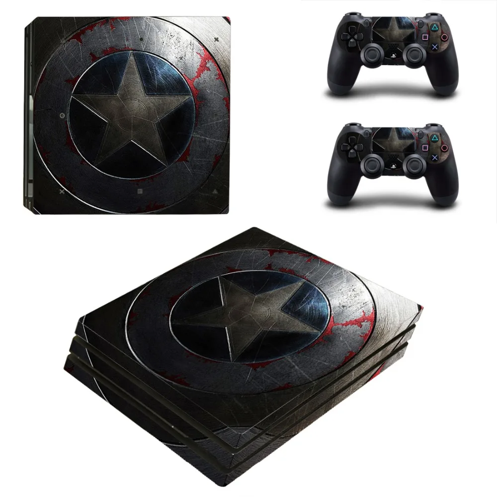 Наклейка на кожу Marvel Captain America PS4 Pro Виниловая наклейка для консоли Sony Playstation 4 и 2