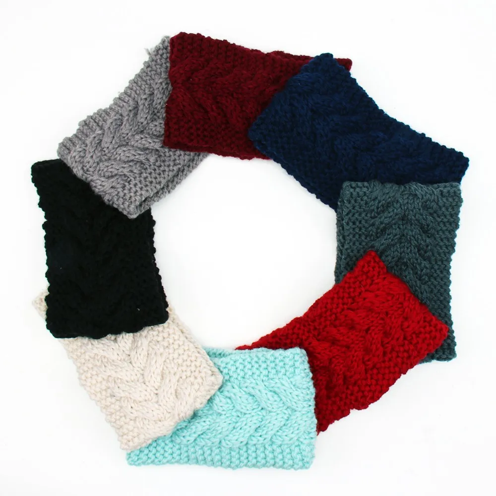 Аксессуары для волос зимние вязаные крючком Теплые Ear трикотажные повязки