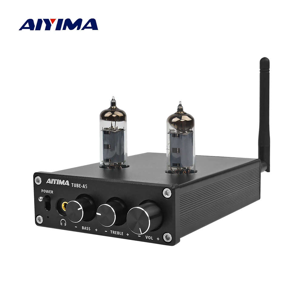 AIYIMA TPA3116D2 Bluetooth 4,2 усилитель 50 Вт* 2 HiFi вакуумные 6J4 Ламповые Цифровые усилители стерео усилитель мощности с высоким басом
