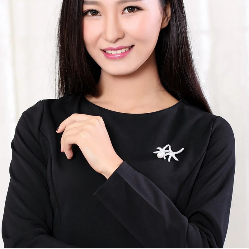 Брошь женская из белого жемчуга 10-11 дюймов Бижутерия Подарки | Украшения и