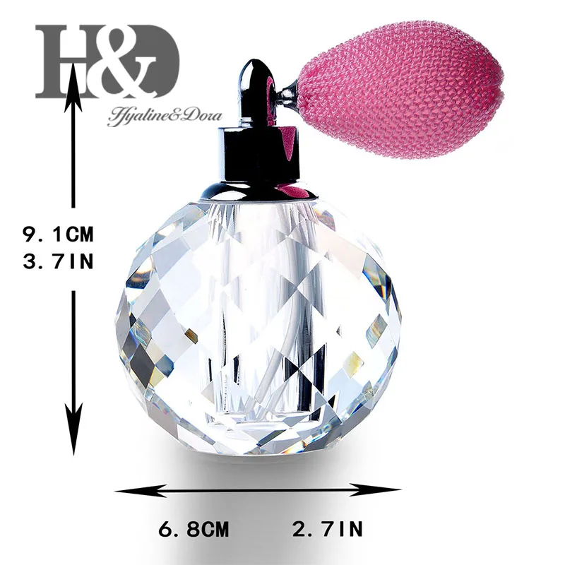 H & D 10 мл Прозрачный Кристальный Винтажный флакон для парфюма розовый короткий