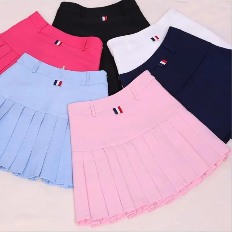 

Women Preppy School Style Ball Pleated Skirts 2020 New Plus Size Harajuku Korean Girls Solid A-line High Waist JK Sailor Skirts