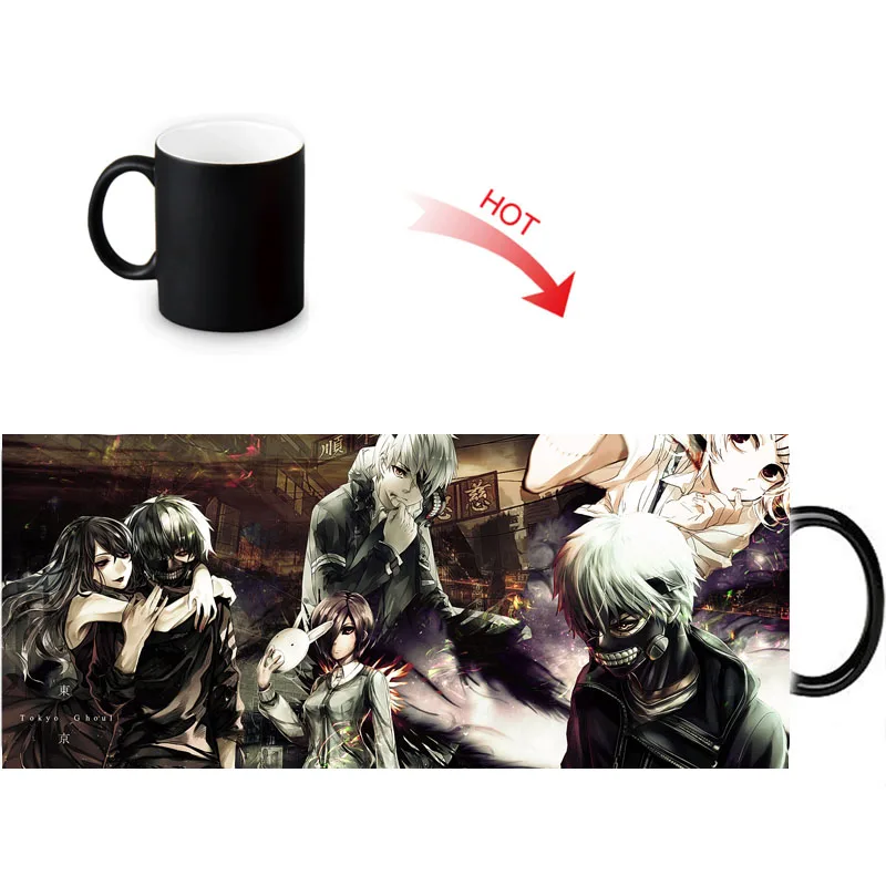 Волшебная кружка Tokyo Ghoul меняющая цвет чайная чашка для молока воды керамическая