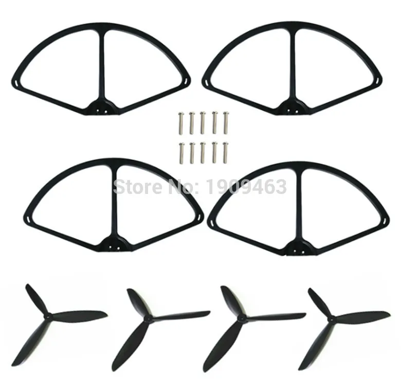 Аксессуары для квадрокоптера черные Лопасти пропеллера и улучшенный защитный