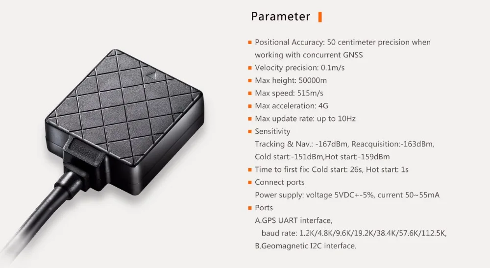 Радиолента TS100 Mini M8N GPS модуль для радиоиндикатора Mini PIX Полетный контроллер RC Квадрокоптер Multirotor Запасная часть