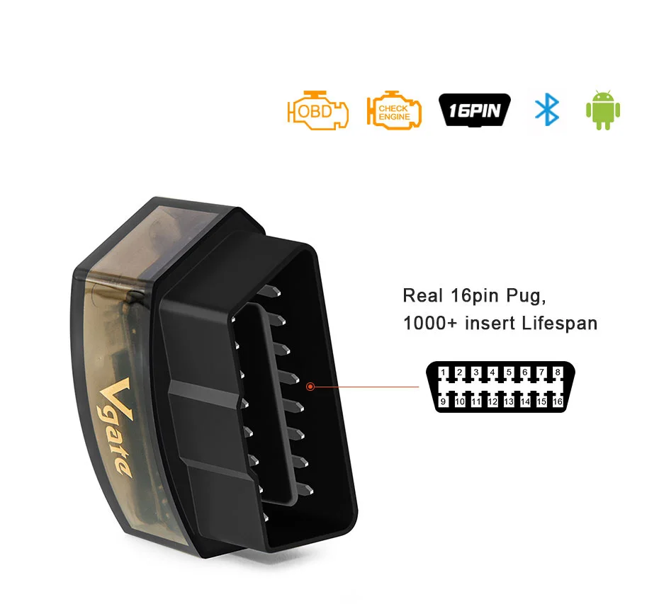 Vgate iCar pro Bluetooth OBD2 сканер диагностический инструмент ELM327 V2.1 считыватель кодов инструмент для диагностического сканирования автомобиля PK obd2 elm 327 V1.5