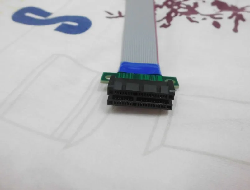 

Free shipping new!! 10pcs/LOT NEW Flex Ribbon PCI Express PCI-E X1 Male to Female Riser 1U 2U with Flexible Cable