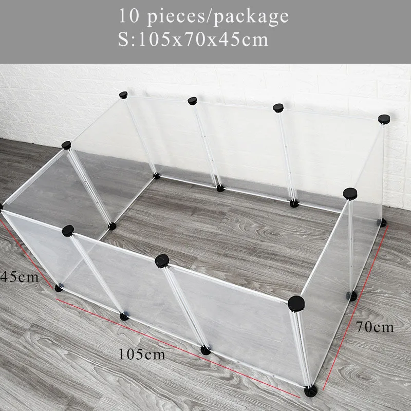 10 pcs--S Petshy кошка собака клетка дом DIY анти-прыжки изоляции открытый Крытый большой кошки котенок щенок кролик животное забор ящик питомник - Цвет: 10 pcs--S