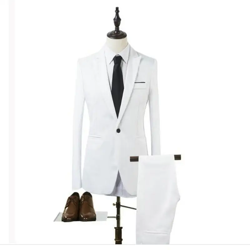 Мужские блейзеры из 2 предметов брюки жилет Школьный костюм Азиатский Размер