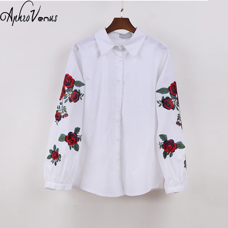 блузка блузки женские с вышивкой рубашка женская blusas feminina verão Розовая цветочная