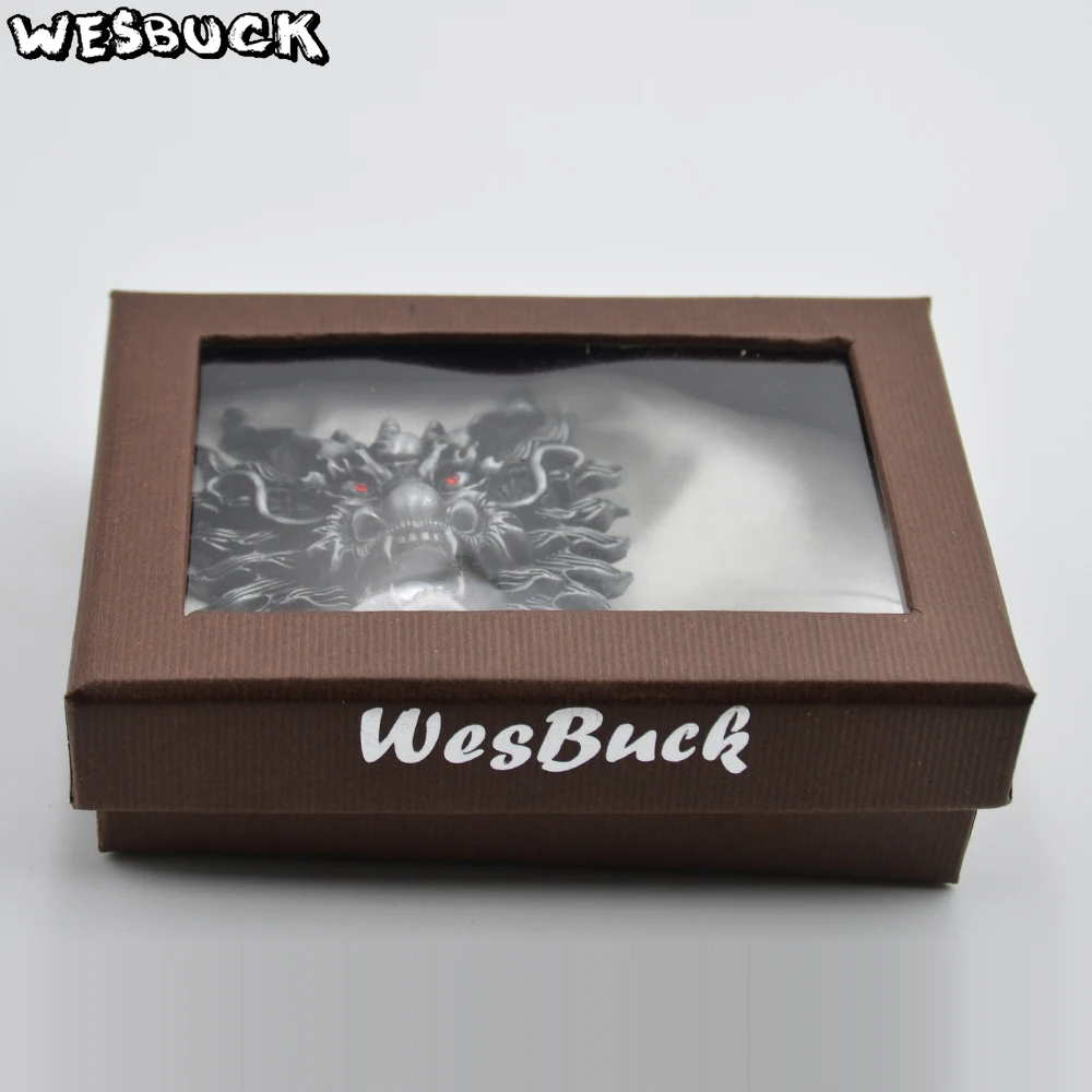 WesBuck бренд Meltal прохладный пояс Buckls Клык дракона в ковбойском стиле В с пряжкой |