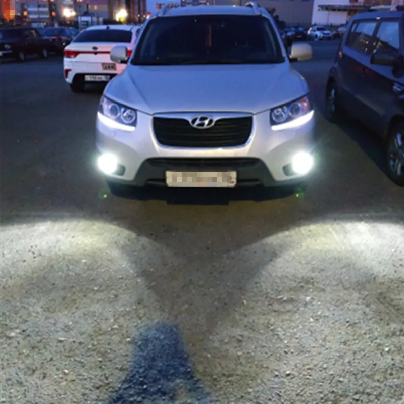 2X 9006 HB4 H8 H11 светодиодный туман светильник лампы авто дальнего света Drl лампа день