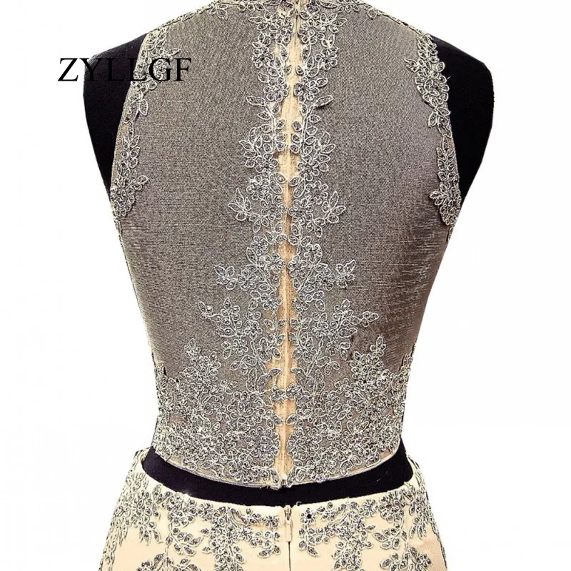 ZYLLGF Long Mother Dresses 2018 Elegant Sheer Scoop Neckline Beaded Gold Lace African Satin Two Piece Wedding Guest Dress RS32 | Свадьбы и