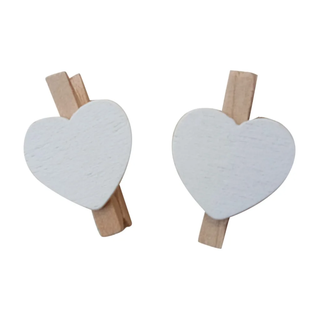 10 шт. упаковка мини сердце любовь деревянная одежда фото бумага Peg Pin прищепка
