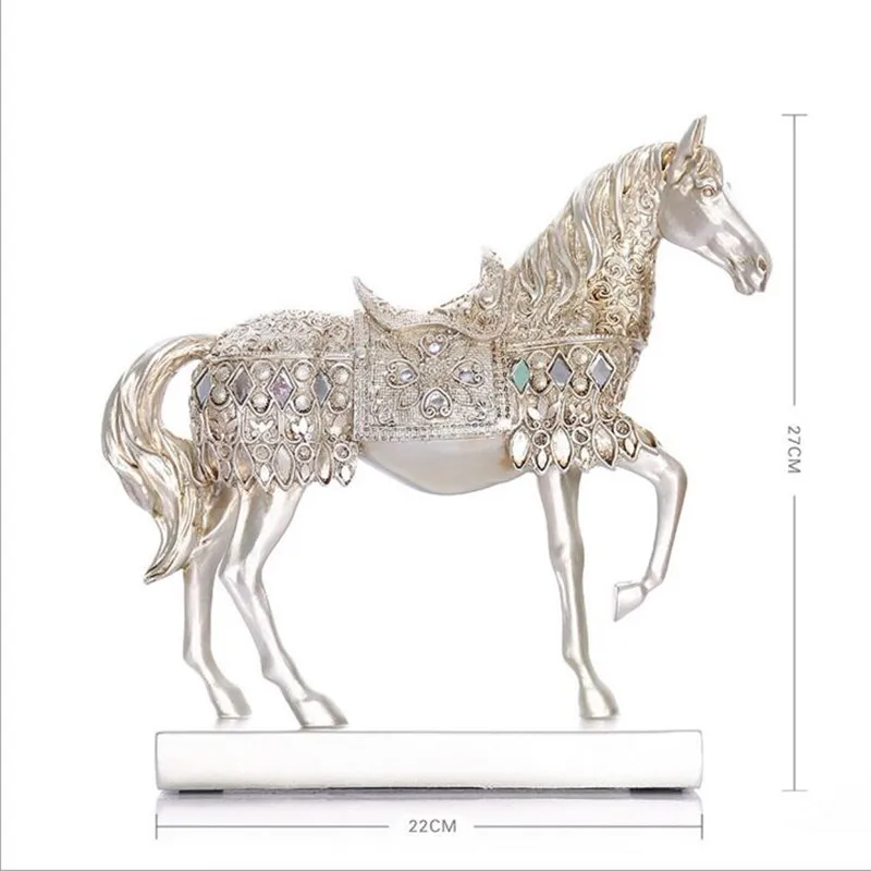 1 шт. классический домашний декор Серебряная лошадь декоративные изделия из