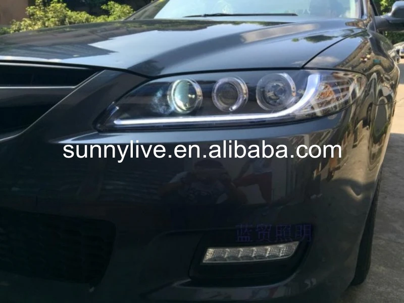 Для A8 Style MAZDA 6 светодиодный передние лампы светодиодные полосы Фары Лампы 2004 2011