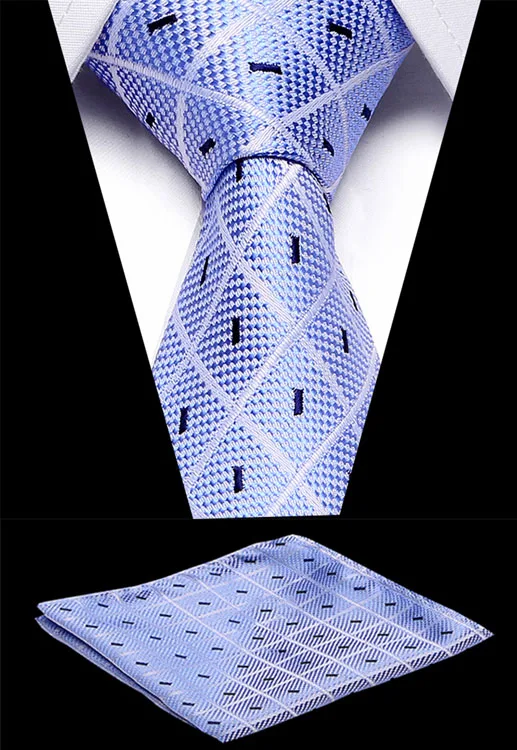 2020 дизайнерские галстуки для мужчин 50 стилей синие модные тканые Hanky s Набор