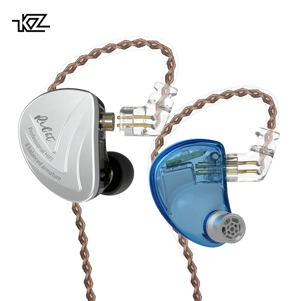 KZ AS16 HiFi наушники 8BA в ухо акустическая технология подвижное железо