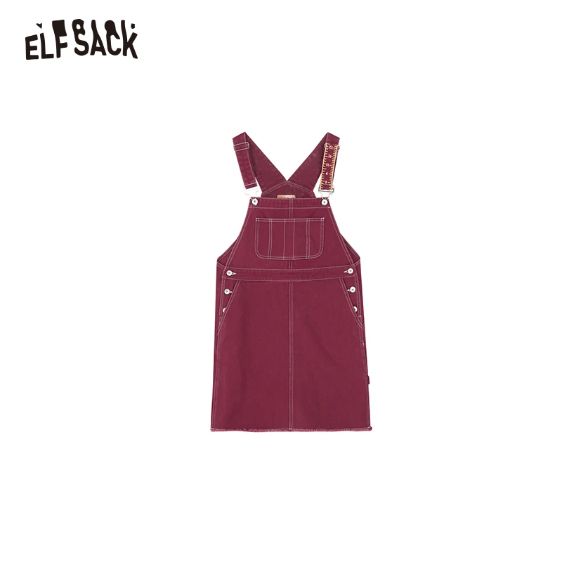 Женское джинсовое платье из хлопка ELF SACK белые дамские платья А силуэта без