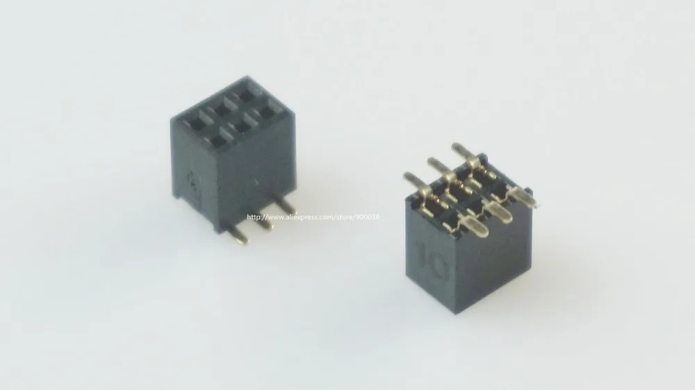 100 шт. 2x3 P 6-контактный штырьковый штырь 1 27 мм гнездовой двухрядный SMT Прямой