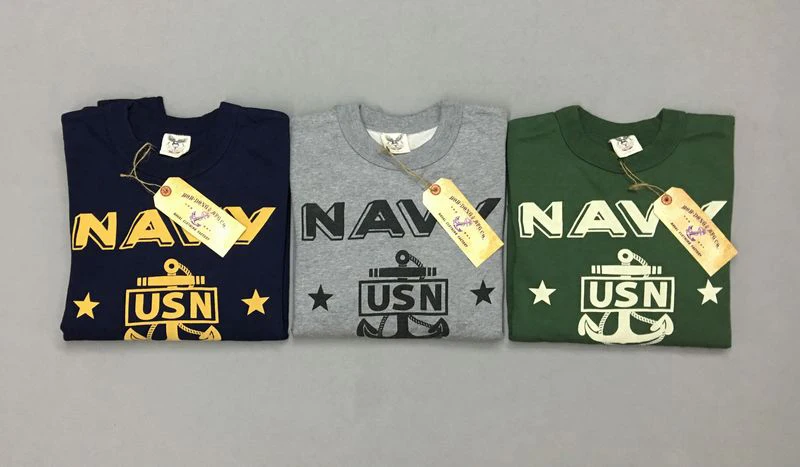 BOB DONG США ВМС Бруклин Нью-Йорк графический принт Crewneck толстовки для мужчин